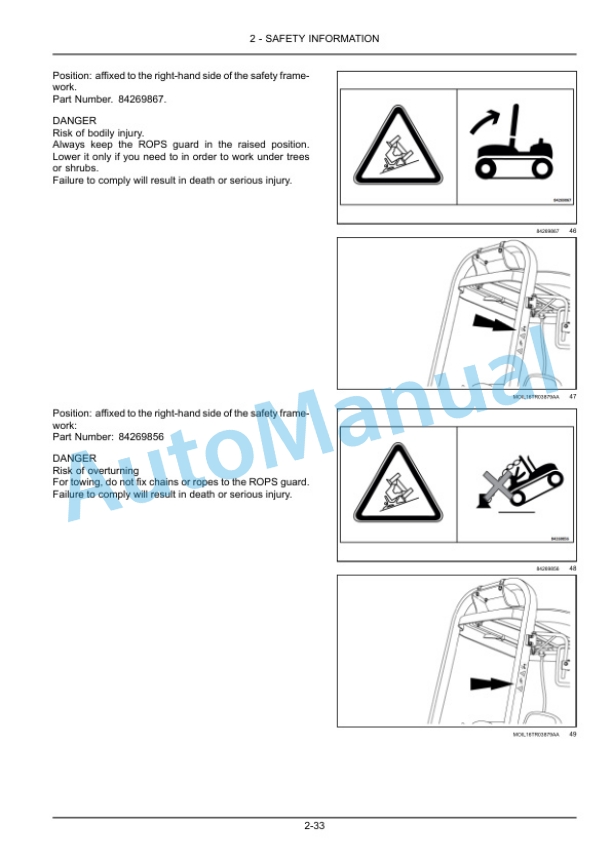 Alternative view of New Holland TK4.80F - TK4.110M Tractor Operation and Maintenance Manual 51634532