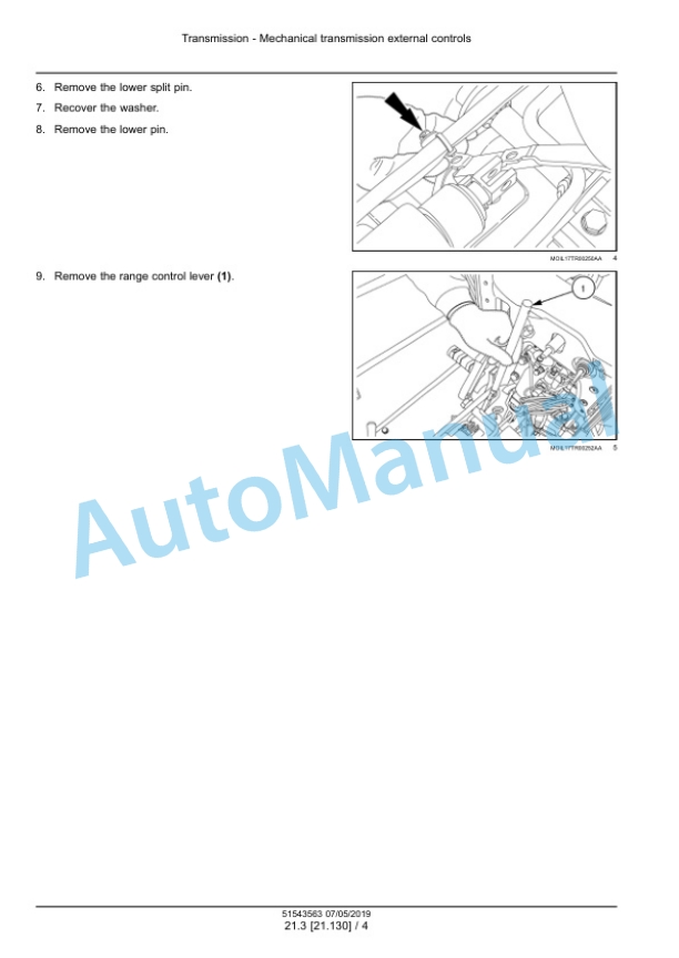 Alternative view of New Holland TK4.80V, TK4.80N, TK4.80F Tractor Service Manual 51543561