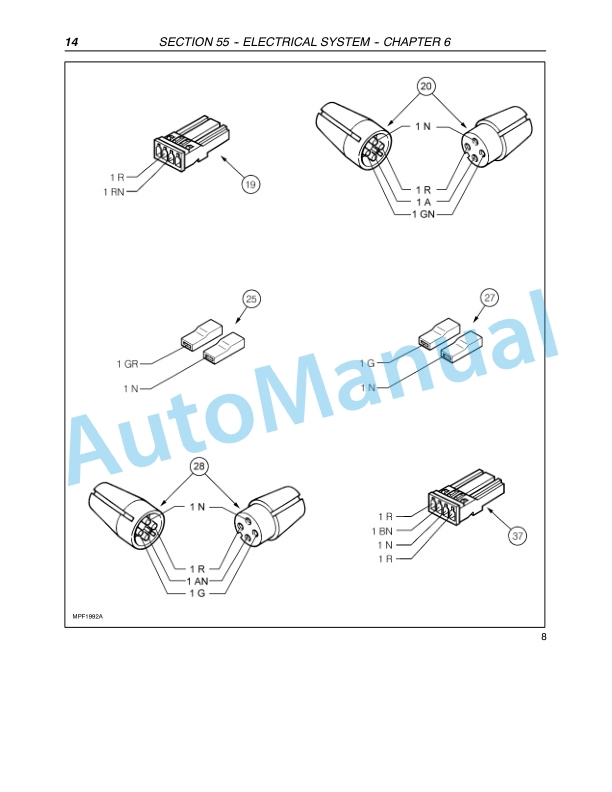 New Holland TK75VA, TK80A, TK80MA, TK90A, TK90MA, TK100A Tractor Repair Manual 87582127-4