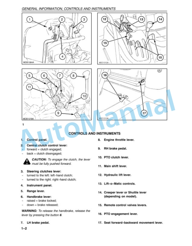 New Holland TK76, TK85, TK85M Operation and Maintenance Manual 86626574-2