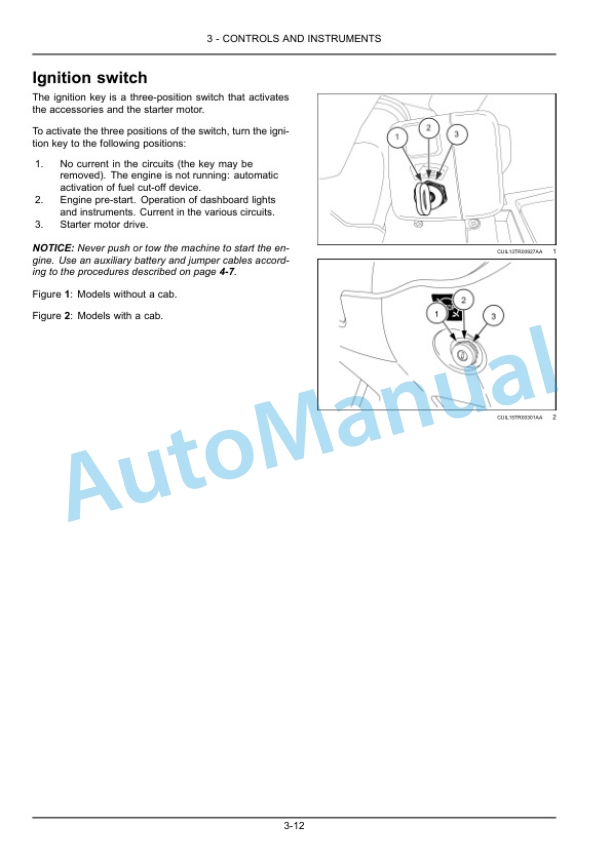Alternative view of New Holland TL5.80, TL5.90, TL5.100 Tractor Operation and Maintenance Manual 48140843