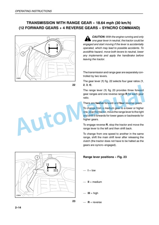 New Holland TL70, TL80, TL90, TL100 Tractor Operation and Maintenance Manual 6036457100-2