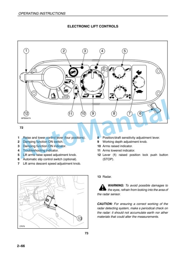 New Holland TL70, TL80, TL90, TL100 Tractor Operation and Maintenance Manual 6036457100-3