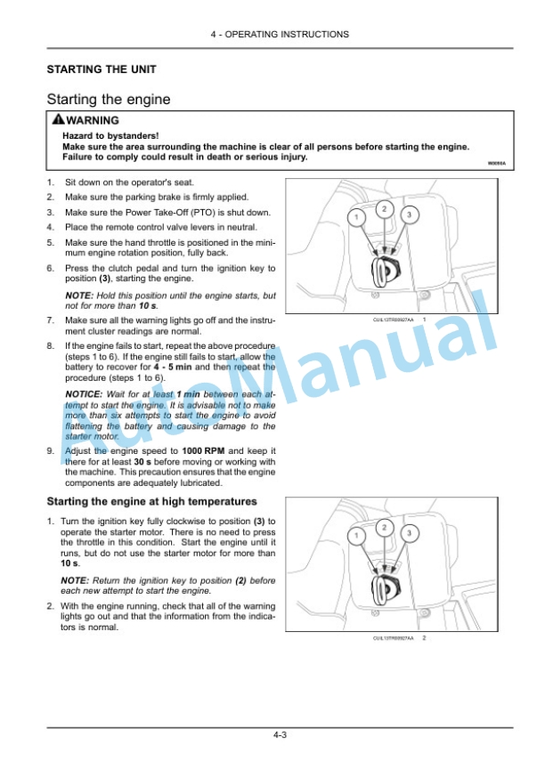 New Holland TL75E, TL85E, TL95E Power Shuttle Tractor Operation and Maintenance Manual 47957740-3