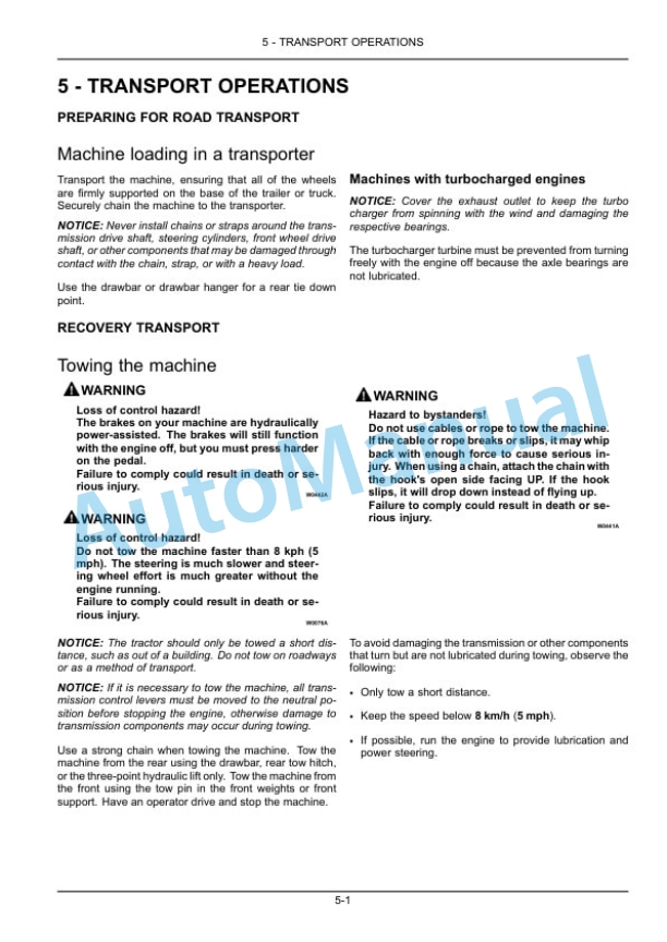 New Holland TL75E, TL85E, TL95E Power Shuttle Tractor Operation and Maintenance Manual 48090366-3