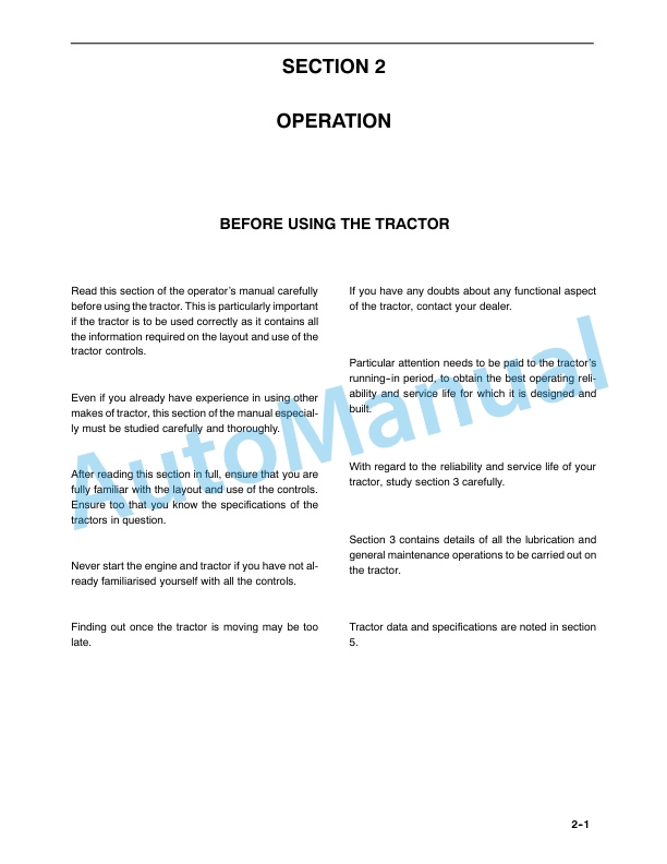 Alternative view of New Holland TL80, TL90, TL100 Operation and Maintenance Manual 86900785