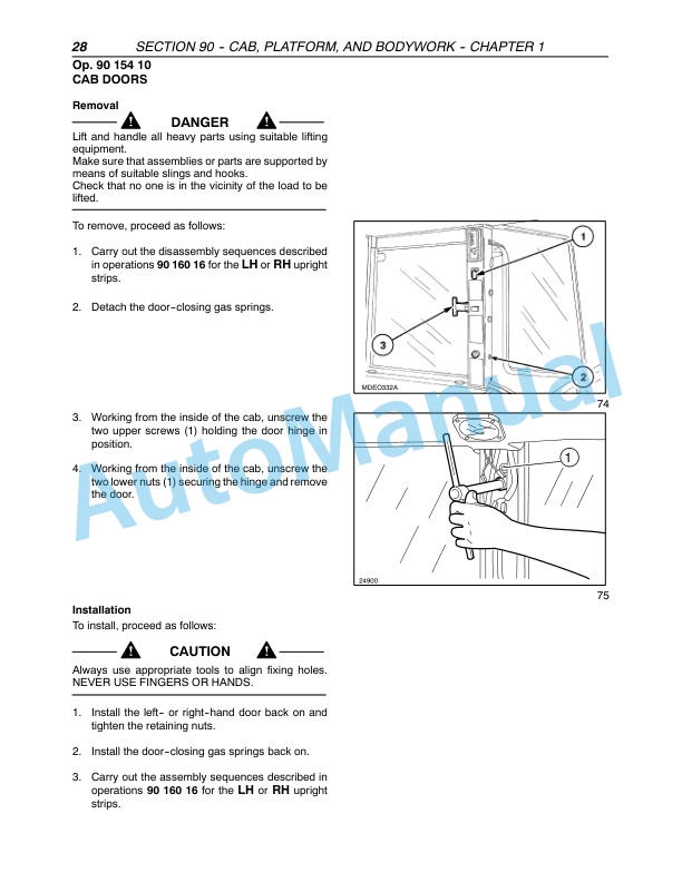 New Holland TL80A, TL90A, TL100A Tractor Repair Manual 87053397-5
