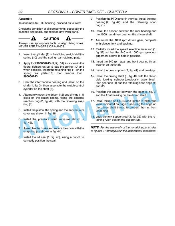 New Holland TL80A, TL90A, TL100A Tractor Repair Manual 87580877-2