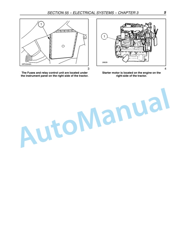 New Holland TL80A, TL90A, TL100A Tractor Repair Manual 87580878-5