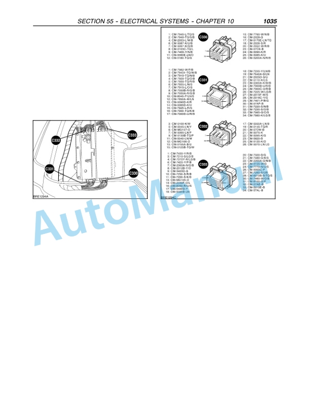 New Holland TM Series TM120-TM190 Tractor Repair Manual 87021030-2