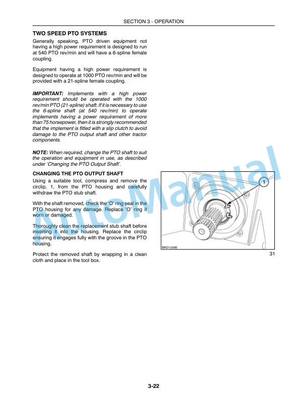 New Holland TM120, TM130, TM140, TM155, TM175, TM190 2006 Production Tractor Operation and Maintenance Manual 82999263-3