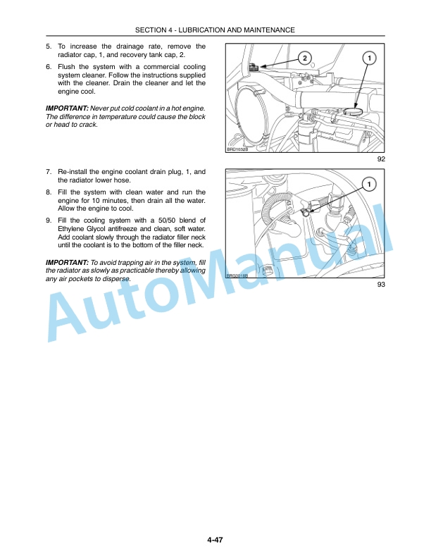 New Holland TM120, TM130, TM140, TM155, TM175, TM190 2006 Production Tractor Operation and Maintenance Manual 82999263-5