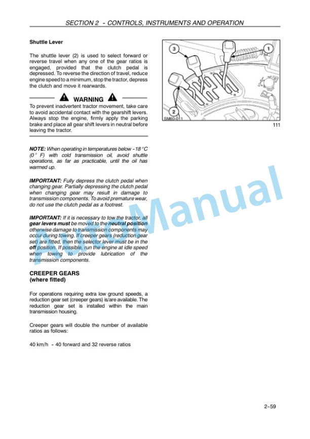 Alternative view of New Holland TM120, TM130, TM140, TM155, TM175, TM190 Tractor Operation and Maintenance Manual 82998443