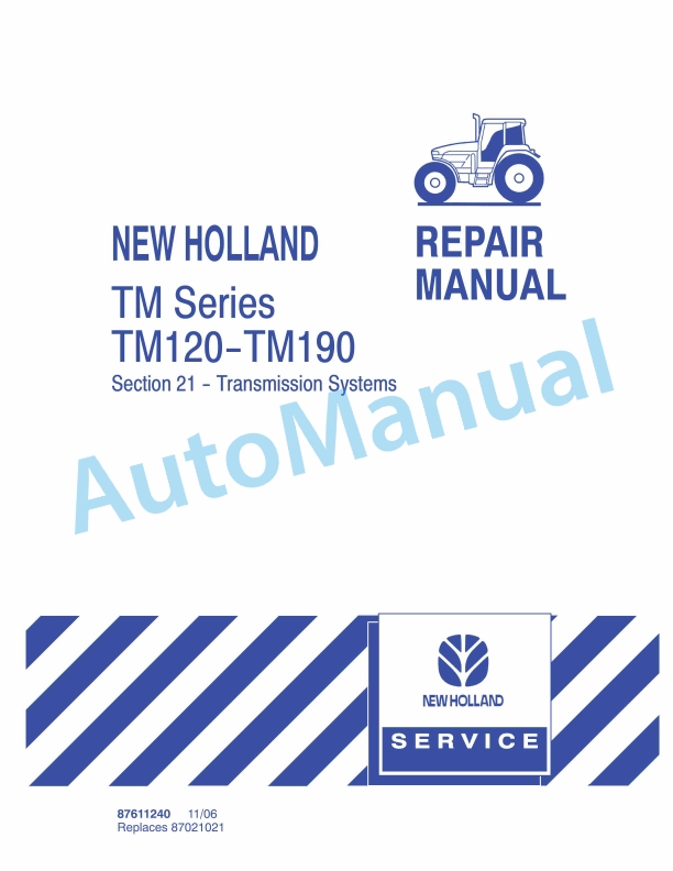 New Holland TM120, TM130, TM140, TM155, TM175, TM190 Tractor Repair Manual 87611240