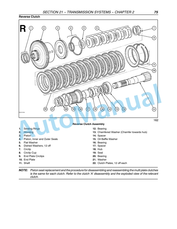 New Holland TM120, TM130, TM140, TM155, TM175, TM190 Tractor Repair Manual 87611240-3