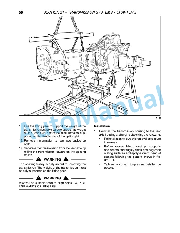 New Holland TM120, TM130, TM140, TM155, TM175, TM190 Tractor Repair Manual 87611240-4