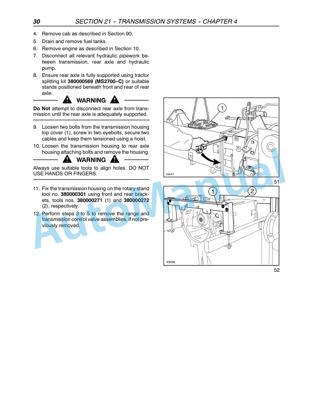 New Holland TM120, TM130, TM140, TM155, TM175, TM190 Tractor Repair Manual 87611240-5