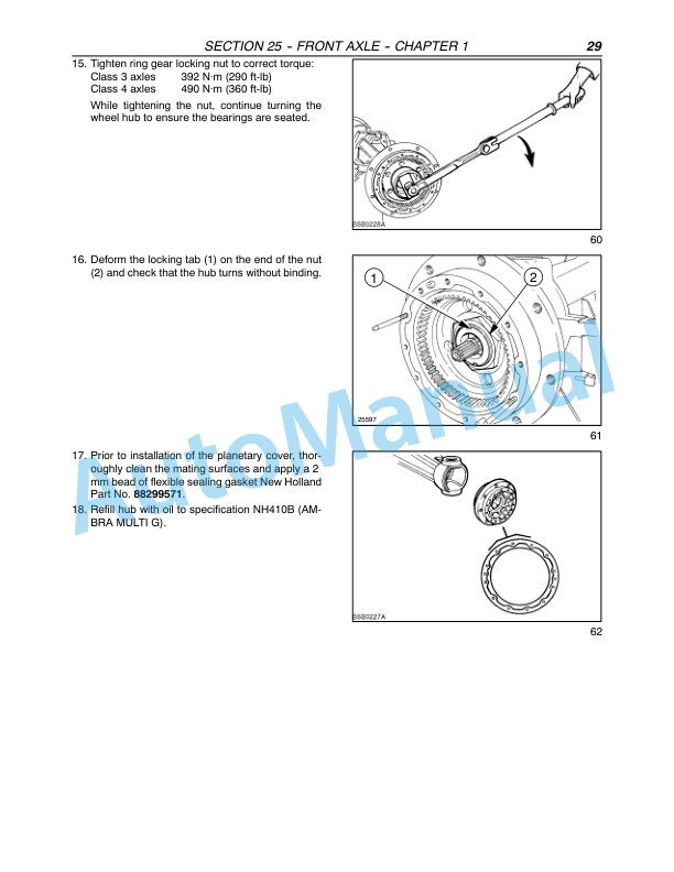 New Holland TM120, TM130, TM140, TM155, TM175, TM190 Tractor Repair Manual 87611241-2