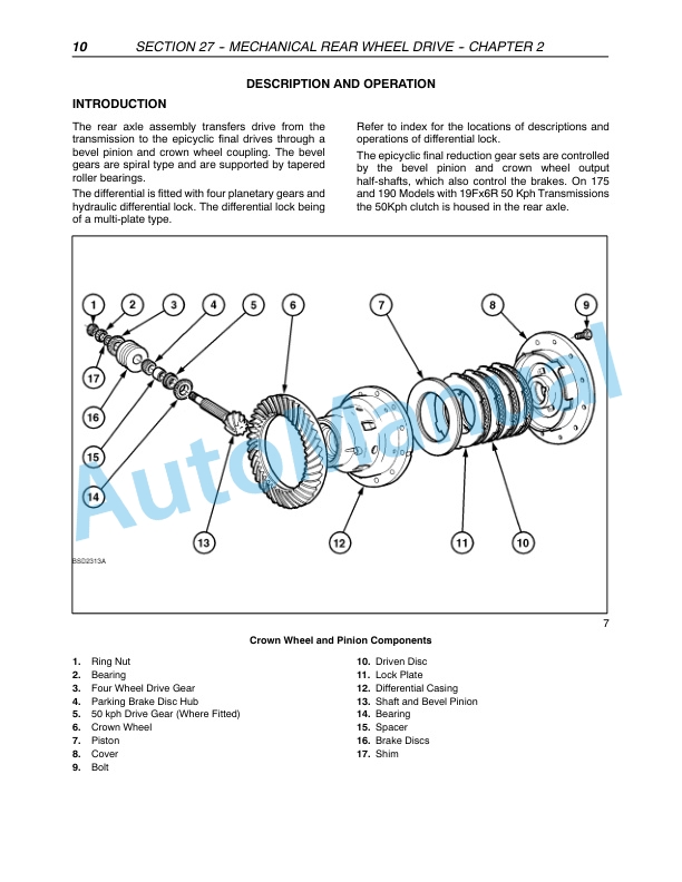 New Holland TM120, TM130, TM140, TM155, TM175, TM190 Tractor Repair Manual 87611241-4