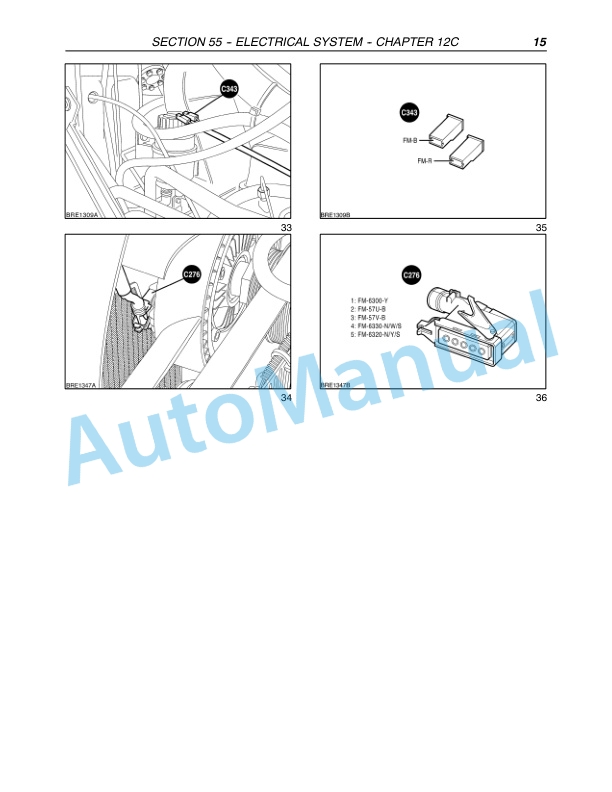 New Holland TM120, TM130, TM140, TM155, TM175, TM190 Tractor Repair Manual 87611248-5