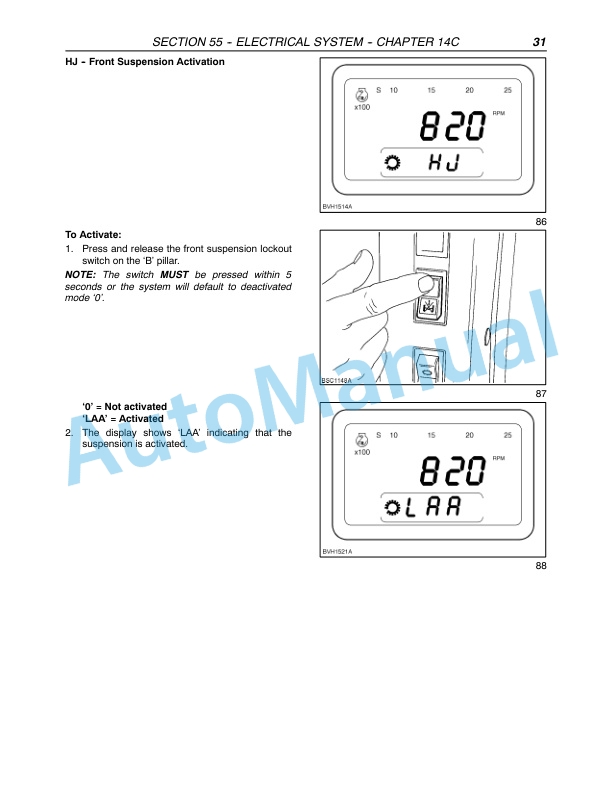 New Holland TM120, TM130, TM140, TM155, TM175, TM190 Tractor Repair Manual 87611249-5
