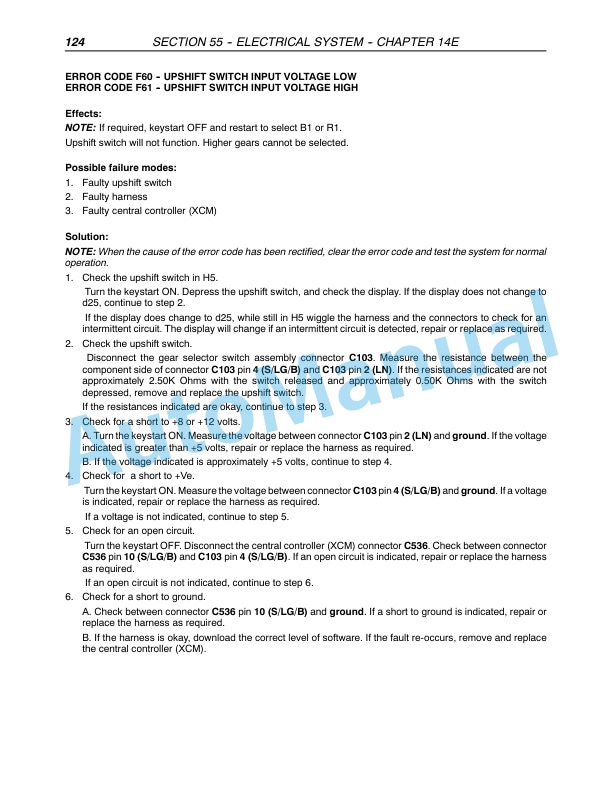 New Holland TM120, TM130, TM140, TM155, TM175, TM190 Tractor Repair Manual 87611265-4