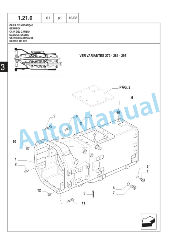 New Holland TM7010, TM7020, TM7030, TM7040 Tractor Service Parts Catalogue 73403944-2