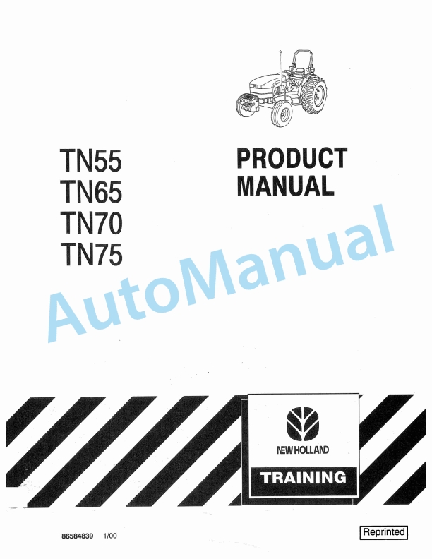 New Holland TN55, TN65, TN70, TN75 Product Manual 86584839