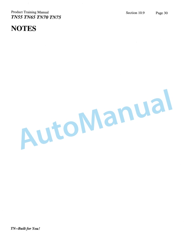 New Holland TN55, TN65, TN70, TN75 Product Manual 86584839-5