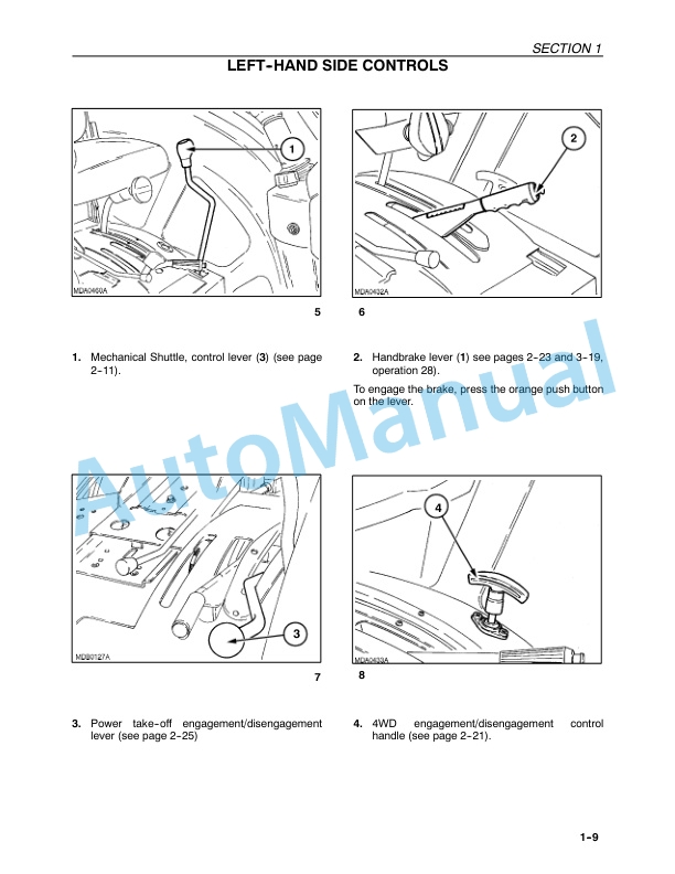 Alternative view of New Holland TN55, TN65, TN70, TN75 Tractor Operation and Maintenance Manual 87033880