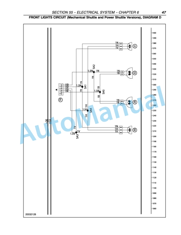 New Holland TN55, TN65, TN70, TN75 Tractor Repair Manual 87034097-4
