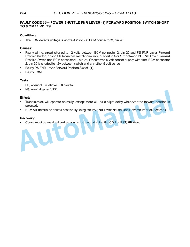 New Holland TN55D, TN55S, TN65D, TN65S, TN70D, TN70S, TN75D, TN75S Tractor Repair Manual 87059382-5