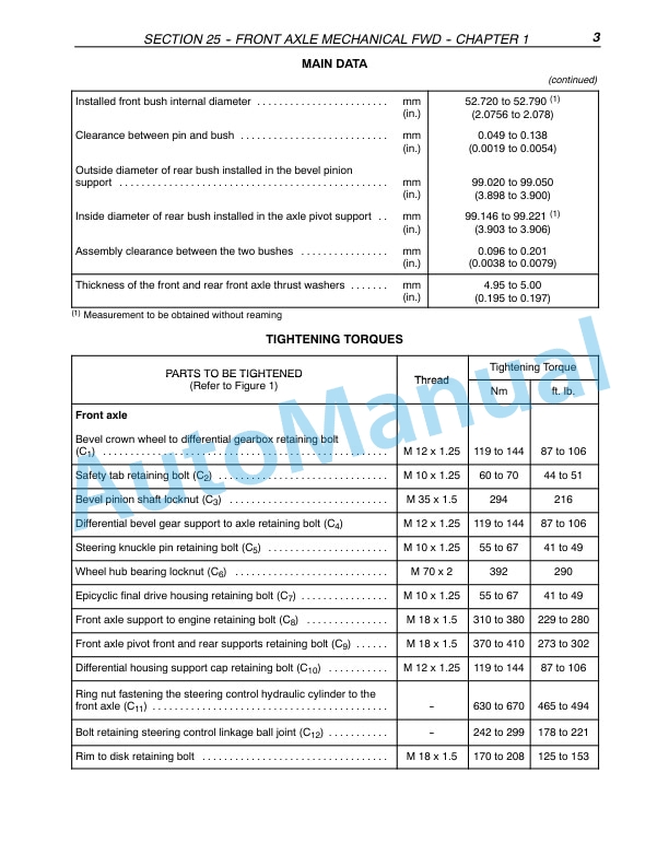 New Holland TN60A, TN70A, TN75A Tractor Repair Manual 87047548-2