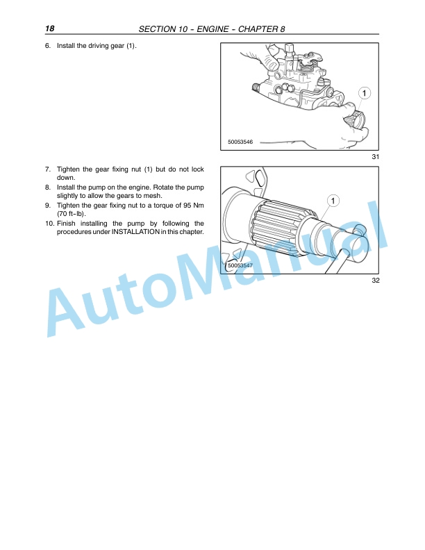 New Holland TN60DA, TN60SA, TN70DA, TN70SA, TN75DA, TN75SA, TN85DA, TN95DA Tractor Repair Manual 87393596-5