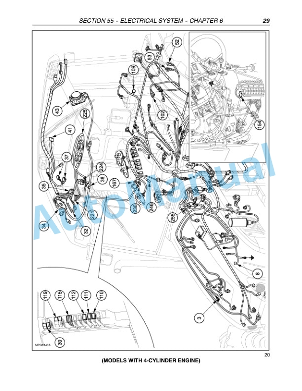 New Holland TN60DA, TN60SA, TN70DA, TN70SA, TN75DA, TN75SA, TN85DA, TN95DA Tractor Repair Manual 87393597-3