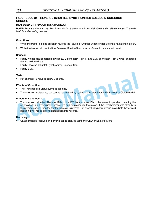 New Holland TN60DA, TN60SA, TN70DA, TN70SA, TN75DA, TN75SA Tractor Repair Manual 87048069-4