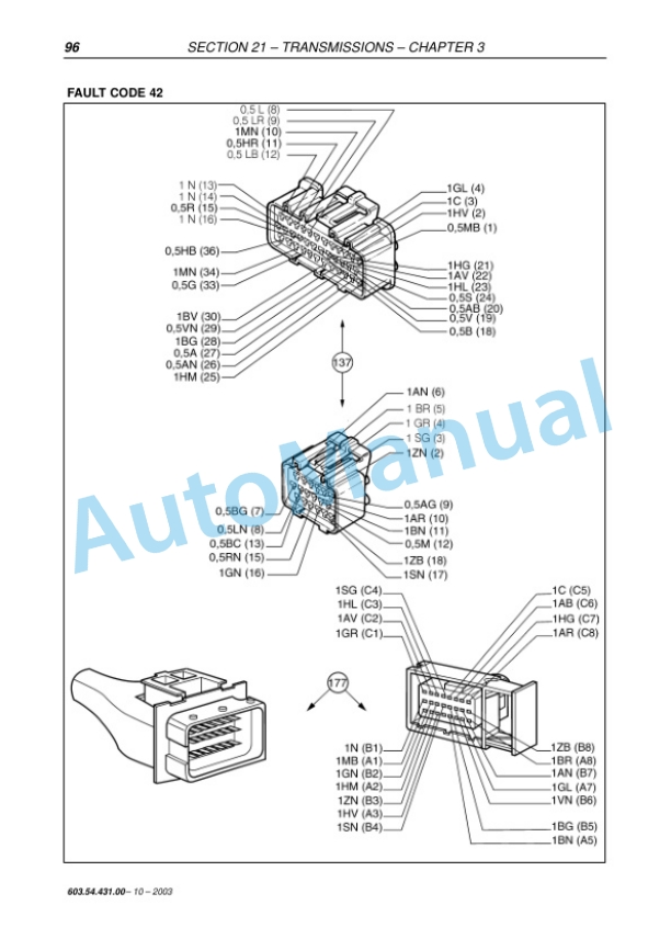 Alternative view of New Holland TN60DA, TN60SA, TN70DA, TN70SA, TN75DA, TN75SA Tractor Service Manual 6035443100