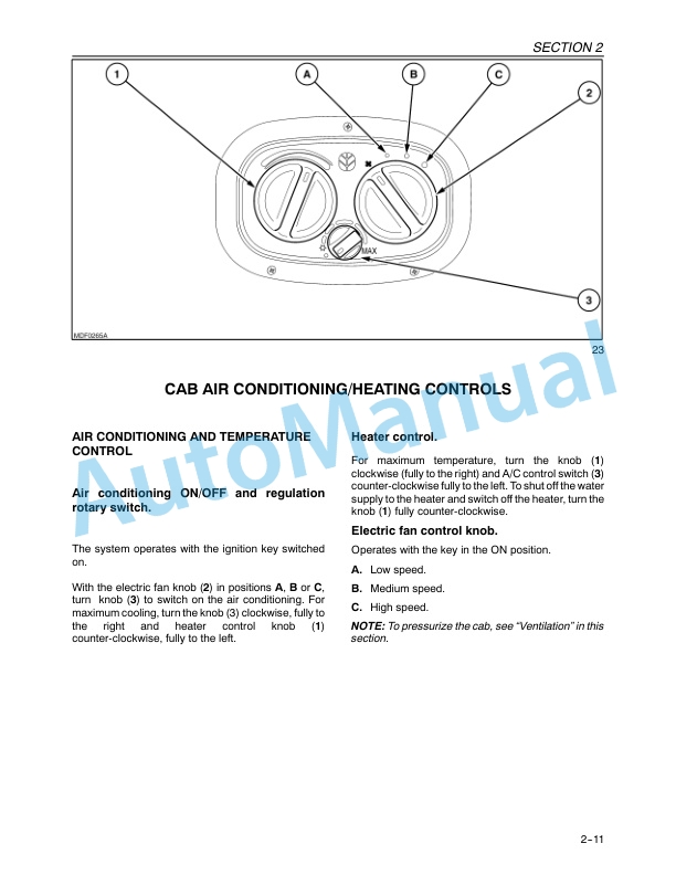 New Holland TN60VA, TN75VA, TN95VA Tractor Operation and Maintenance Manual 87354197-2