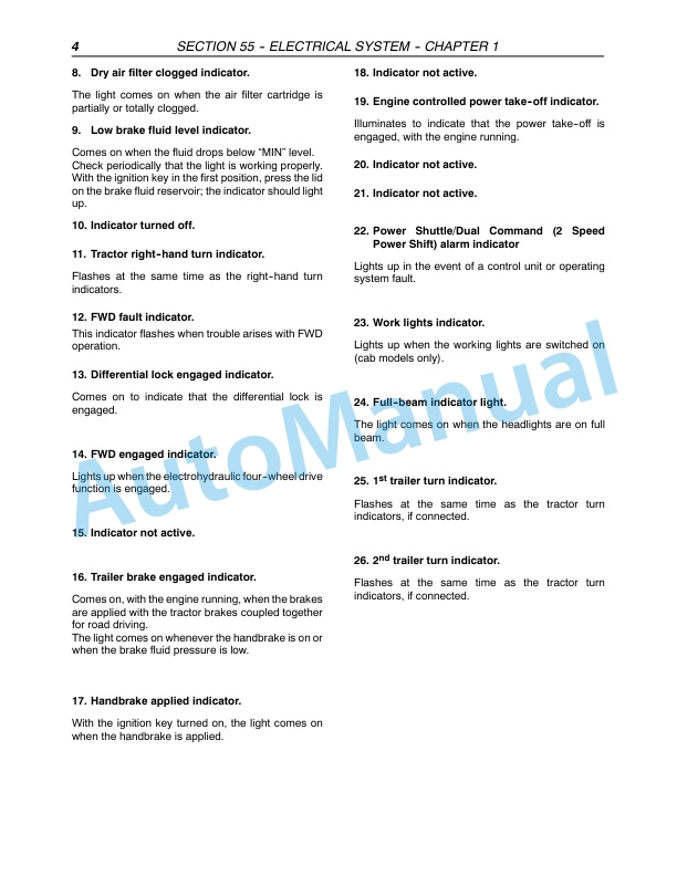 New Holland TN60VA, TN75VA, TN95VA Tractor Repair Manual 87352284-4