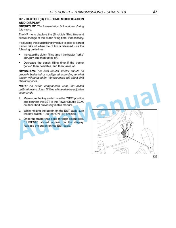 New Holland TN75FA, TN85FA, TN95FA Tractor Repair Manual 87051829-3