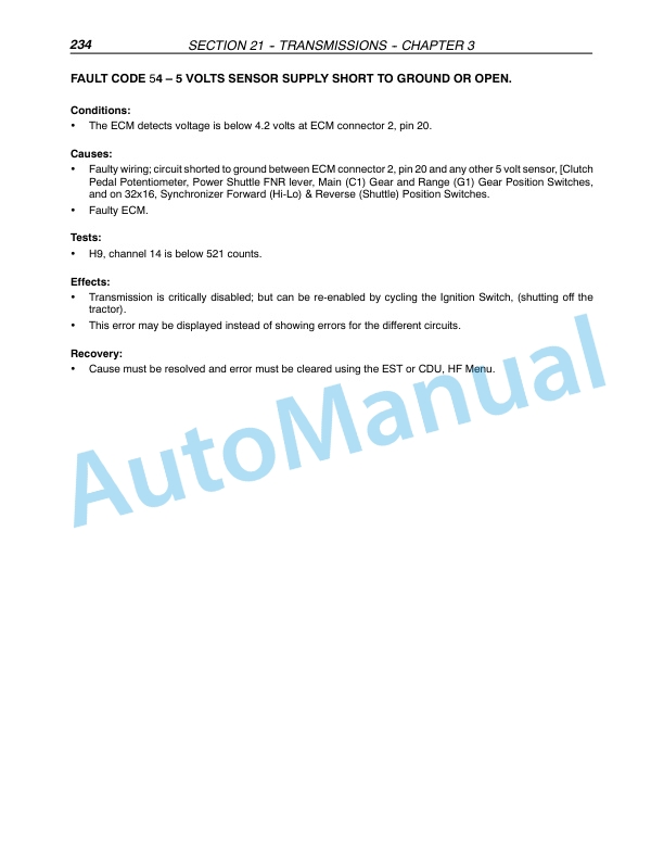 New Holland TN75FA, TN85FA, TN95FA Tractor Repair Manual 87051829-5