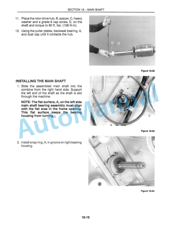 New Holland TR86, TR87, TR88 Combine Repair Manual 40008618-5