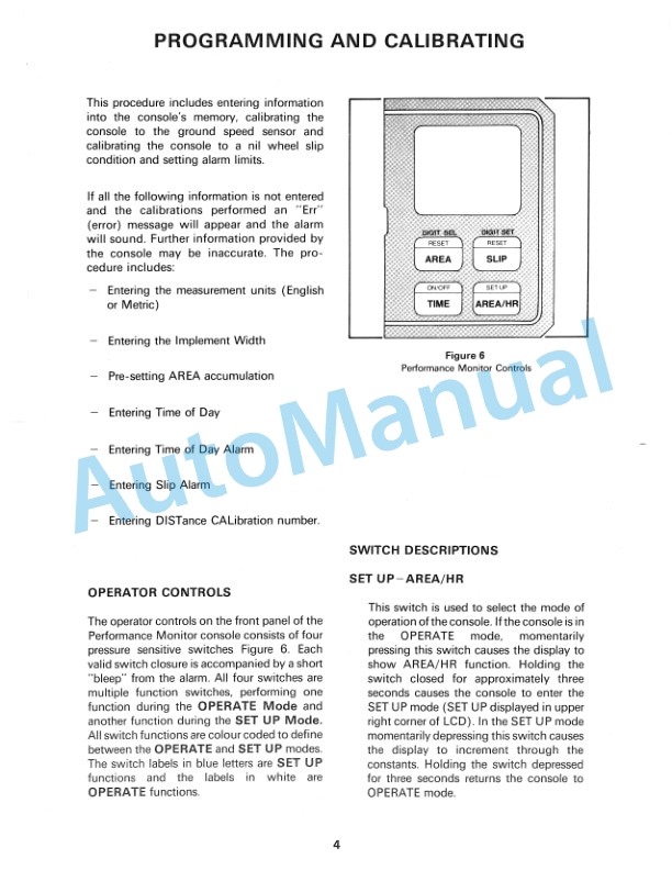 New Holland Tractor Performance Monitor Operation and Maintenance Manual 42881004-3