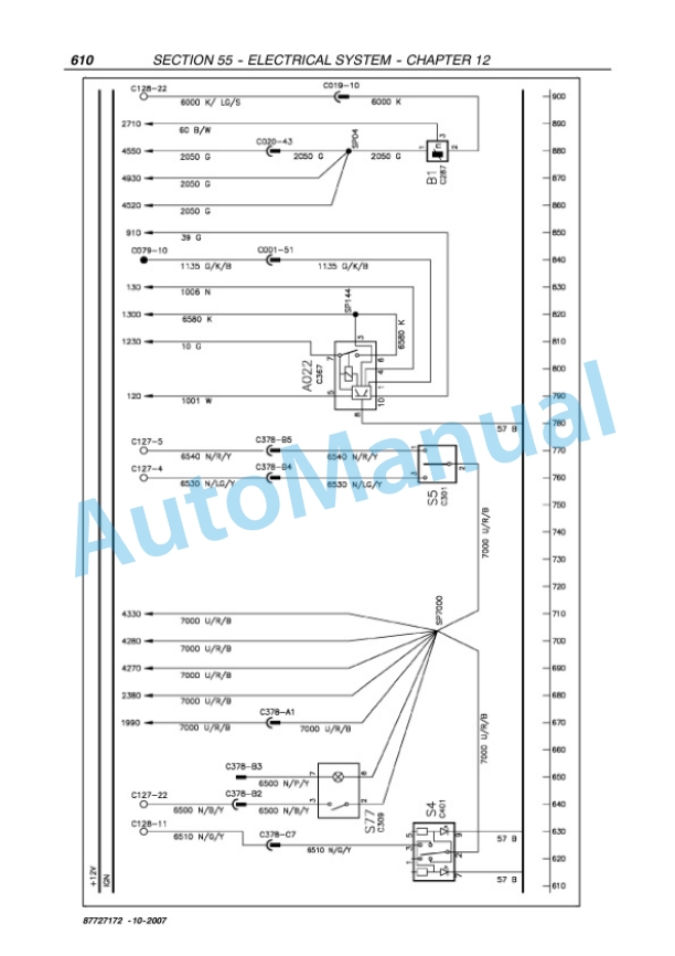 New Holland TS-A Series Tractor Repair Manual 87727172-4
