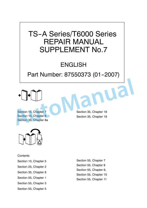 New Holland TS-A, T6000 Series Tractor Repair Manual 87550373