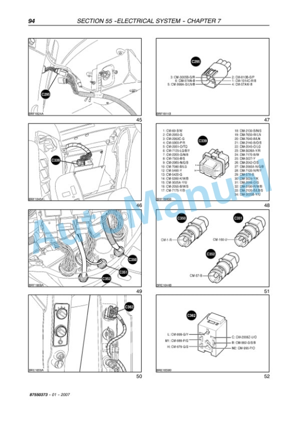 New Holland TS-A, T6000 Series Tractor Repair Manual 87550373-5