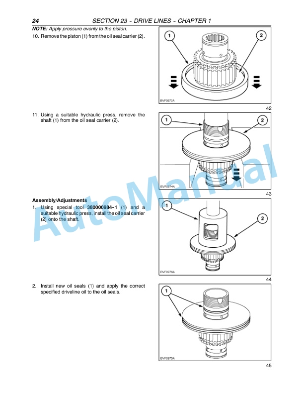 Alternative view of New Holland TS100A, TS110A, TS115A, TS125A, TS130A, TS135A, T6010, T6020, T6030, T6050, T6070 Tractor Repair Manual 87693277
