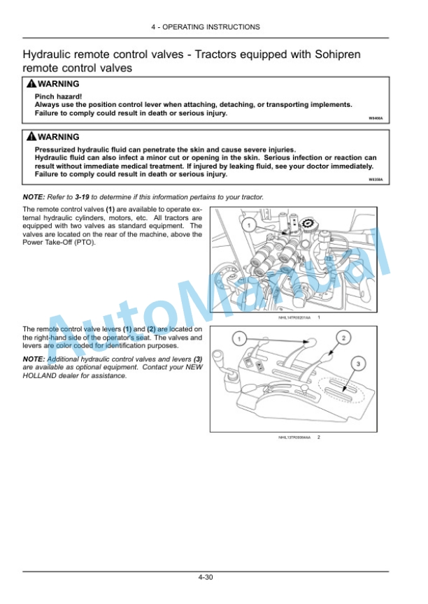 New Holland TS6.110, TS6.110HC, TS6.120, TS6.120HC, TS6.125, T6.140 Tier 3 Tractor Operation and Maintenance Manual 48042567-3