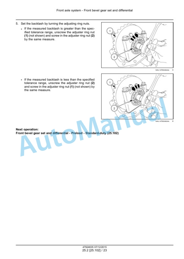 Alternative view of New Holland TS6.110, TS6.110HC, TS6.120, TS6.120HC, TS6.130, T6.140 Tier 4B Final Tractor Service Manual 47924635