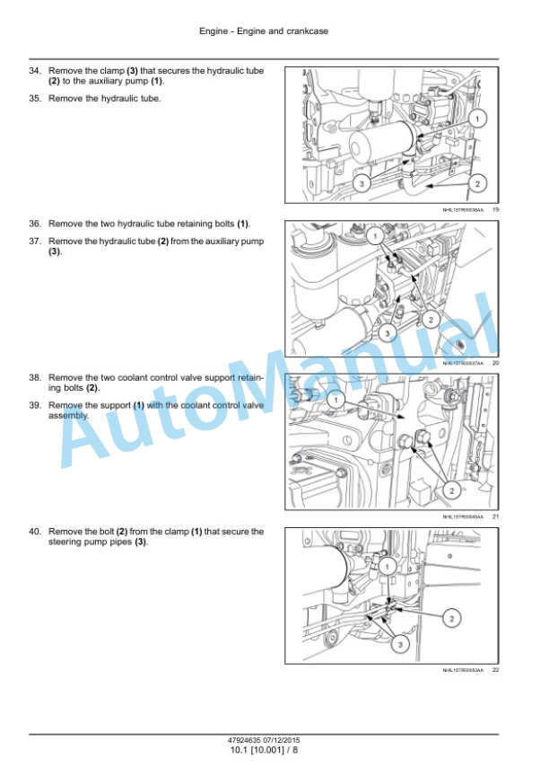 Alternative view of New Holland TS6.110, TS6.110HC, TS6.120, TS6.120HC, TS6.130, T6.140 Tier 4B Final Tractor Service Manual 47955983